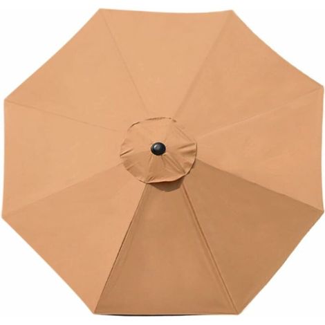 Ersatzschirm mit 8 Streben für Garten, Terrasse, Hof, Strand, Pool, Markt (nur Baldachin), Khaki (1/5)
