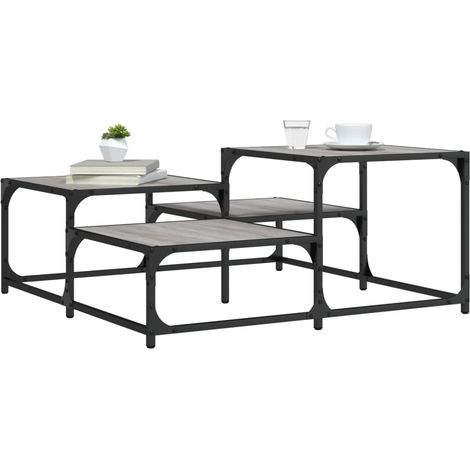 Couchtisch Grau Sonoma 87,5x87,5x40 cm Holzwerkstoff