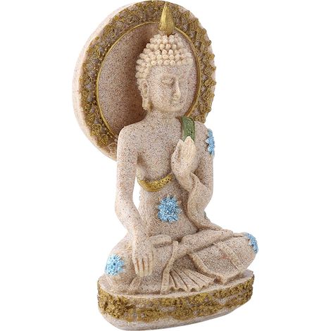 Statue de Bouddha en grès Feng Shui - Décoration pour la maison ou l'hôtel - Cadeau (1/5)
