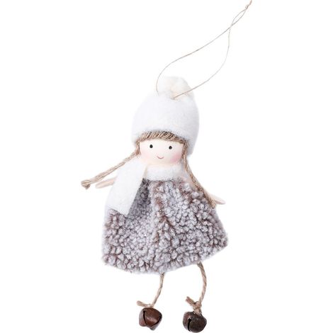 Ange Ornaments de Noël Poupée Ange en peluche Ornaments d'arbre de Noël Charme mignon (1/5)