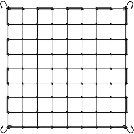 Scrog - Filet de culture - Filet en nylon - Pour jardin, verger, treillis élastique avec 4 crochets - Filet pour légumes, fruits et fleurs - 80 x 80 cm