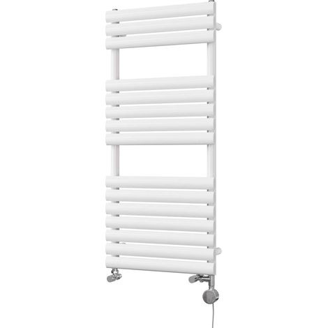 Omeara - White Dual Fuel Towel Rail H1120mm x W500mm Thermostatic (1/3)