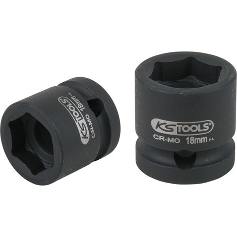 1/2" Sechskant-Kraft-Stecknuss, extra kurz, 18,0 mm (1/3)