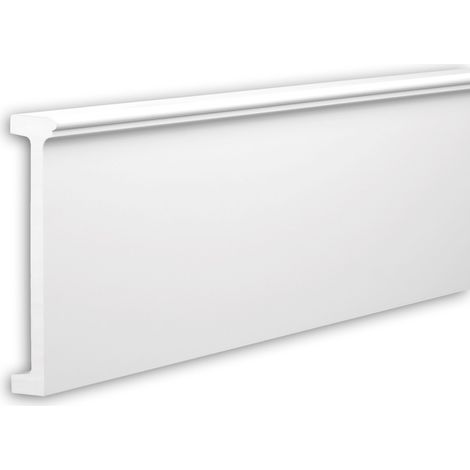Friso Profhome 403301 Perfil de fachada Moldura decorativa Perfil de estuco diseño moderno blanco 2 m