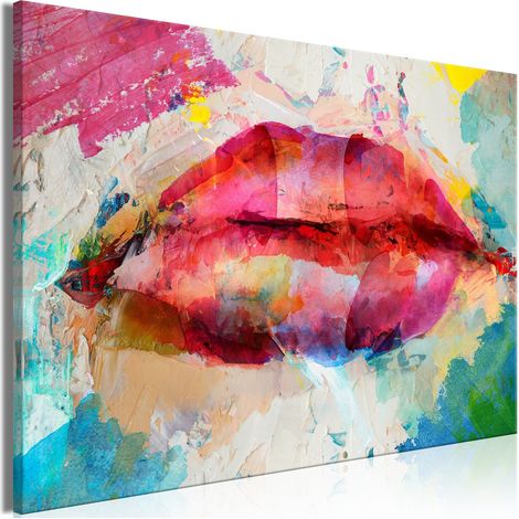 Tableau Artistic Lips Wide - 90 x 60 cm (1/4)