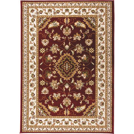 Traditional Oriental Classic Design Quality Sherborne Rug in Red 160x230 cm (5'3''x7'7'')