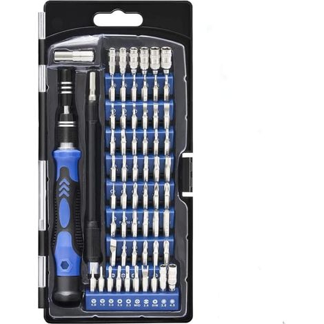 Tournevis de précision 62 pièces pour réparation électronique, jeu magnétique pour ordinateur, PC et téléphone (1/3)