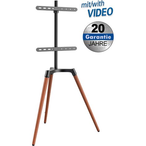 myWall HT 20 L soporte para monitor 165,1 cm (65") Piso Negro, Nuez