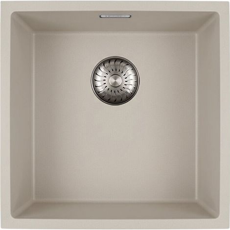 CARESSI Einbaubecken flächenbündig einbaubar CAGRPP40BI Granit Color Line Bisque (1/2)
