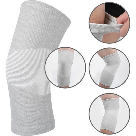 Genouillères Sport Unisex en Bambou Charbon Élastiques 4 Faces Respirantes Antidérapantes pour Chaleur et Mobilité (1/5)