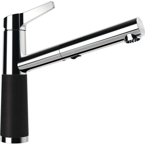Schock Küchenarmatur SC-510 Chrom/Cristalite ausziehbarer Auslauf Nero GNE (1/4)