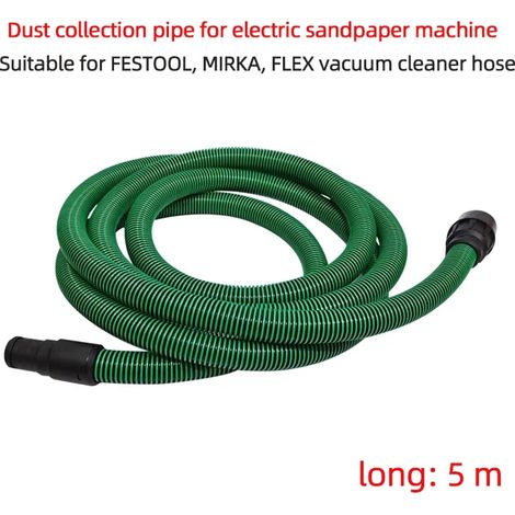 Tuyau de 5 m compatible avec le bac à poussière de l'aspirateur électrique FESTOOL. Tuyau d'aspiration de poussière de 3,5 m ou 5 m. (1/4)