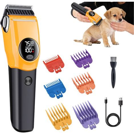Tondeuse Pour Animaux De Compagnie - Électrique Rechargeable 3 Vitesses Destiné Au Toilettage Du Chien - Pour Chiots Chats Poils Fins Longs Épais Frisés Élimination Des Poils (1/5)