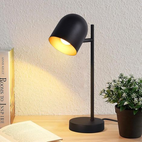 ZMH Lampe de Table Lampe de Chevet Rétro Vintage : Lampe de Table Salon Industriel en Or Noir en métal Lampe de Chevet Rustique E14 avec câble Lampe de lit pour Chambre à Coucher - sans Ampoule (1/5)