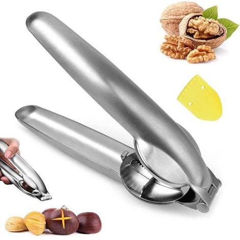 1 Pince à châtaignes, Acier inoxydable, Tranchant dentelé, Design ergonomique, Cuisine quotidienne (1/4)