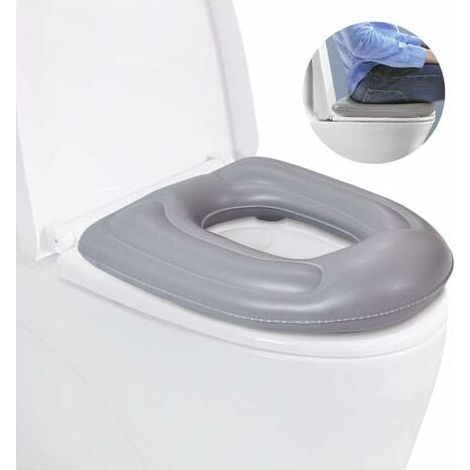 Inflatable PVC Toilet Seat, Height Adjustable, Coccyx Pain Relief, Universal All Seasons Children's Mat, Portable Anti-Decubitus Mat for Hemorrhoid Recovery MUMU (1/4)