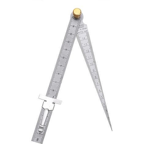 Jauge Conique Wedge Palpeur Jauge Trou Ecart RèGle RèGle Test de Soudage En Acier Inoxydable Outil D'Inspection de Trou pour Dessins de Menuisier, Dessins de Construction, Mesures de Distance, etc