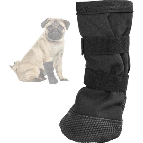 Atmungsaktive, rutschfeste Hundeschuhe mit weichen Polstern – geeignet für den Innen- und Außenbereich.