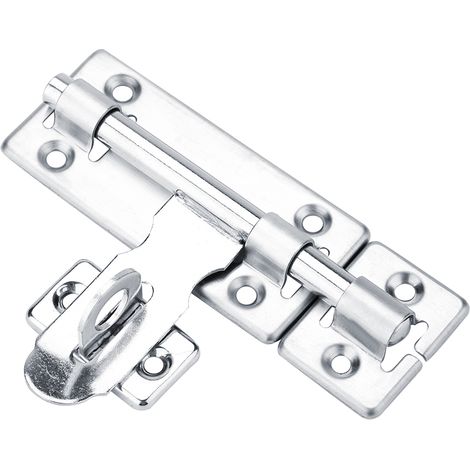 cadenas de sécurité en acier inoxydable de 10 cm (4 pouces) pour porte d'entrée/fenêtre, verrou à barillet coulissant (1/5)