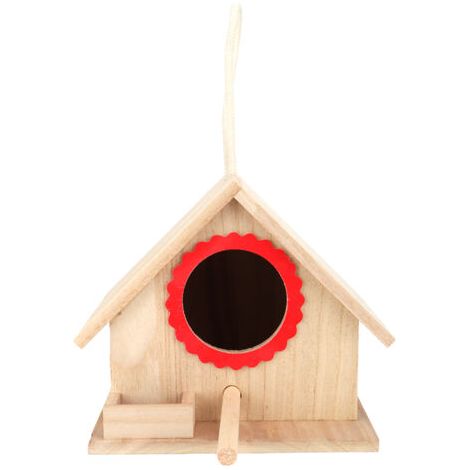 Robustes hängendes Kiefernvogelnest, Vogelhaus, Futterstelle, Rastplatz (rot) (1/5)