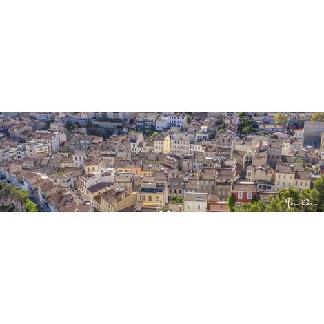 Tableau sur toile Marseille 30x97 cm - Impression sur Toile Murale Décorative - Image imprimée en HD sur Toile - Toile sur Châssis en Bois FSC - Fabriqué en France