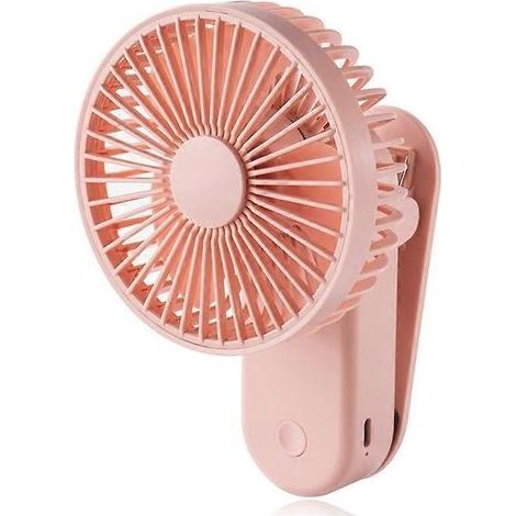 Ventilateur magnétique à pince USB pour bureau, poussette, berceau, voiture et chariot (rose) (1/5)
