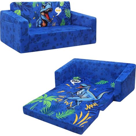 Canapé Enfants 2 Places, Canapé-Lit Fauteuil Enfant Dinosaures (1/5)
