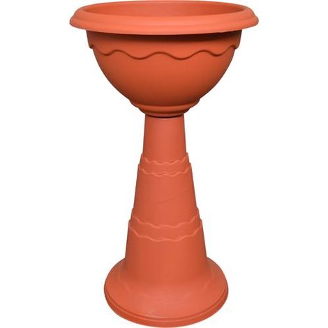 VASO FIORIERA COLONNA CALICE Ø40X72HCM TERRACOTTA