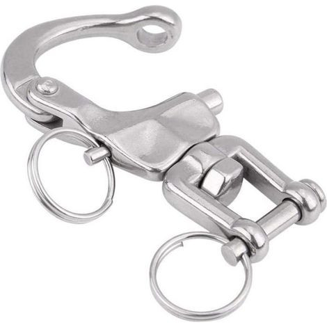 Mousqueton pivotant Acier Inoxydable 316 Robuste maillon Rapidrisse voilier BatSports Nautiques 70mm (1/4)
