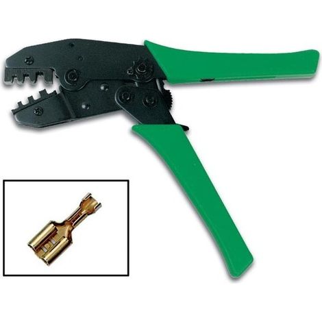 Pinza crimpatrice per connettori non isolati