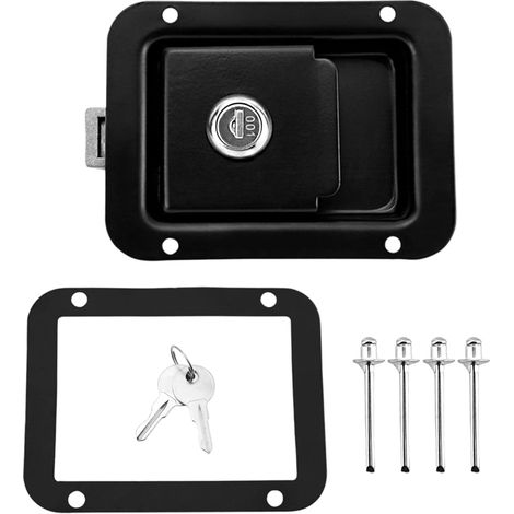 Serrure de porte pour camping-car, kit de serrure de porte de camping-car, ferrure de sécurité robuste et universelle pour armoire, hôtel, camping, bureau, lieu de travail, camping-car (1/5)
