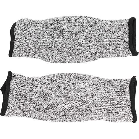Lot de 2 manchons anti-coupures, protection professionnelle de niveau 5, pour bras de sécurité, pour jardin et cuisine, 20 cm / 7,9 pouces (1/5)