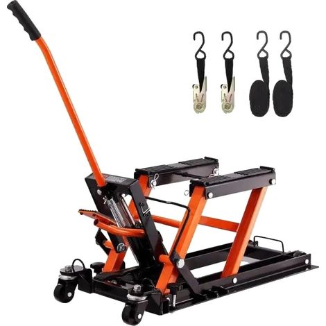 Support de moto hydraulique, capacité de 1500 LBS, hauteur de levage réglable de 4,7" à 15" (1/5)