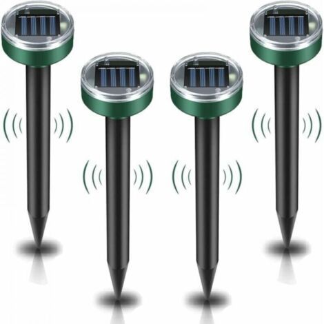 Répulsif solaire à ultrasons pour rats, 4 pièces, Anti-rongeur, étanche IP65, répulsif pour rats de jardin (1/4)