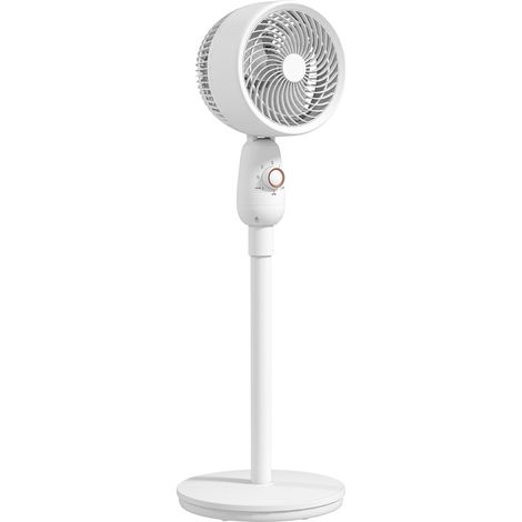 Powerful 12 Inch Pedestal Fan with 3 Speed Settings, Oscillating Air Circulator for Home, Office, and Bedroom - White