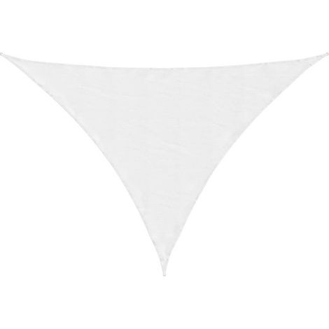 Voile d'ombrage triangulaire 3,5 x 3,5 x 4,9 m, tissu Oxford imperméable, protection UV, toile solaire pour jardin et terrasse, blanc (1/5)