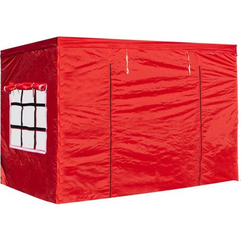 Packs Laterales Carpas Plegables - Pack 4 Laterales para Carpas 3x3 Eco 2L1V1P - Rojo