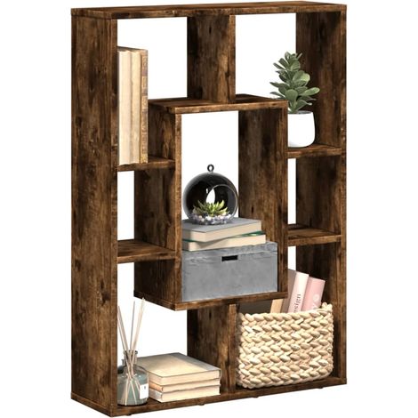 Estantería madera de ingeniería roble ahumado 63x20x90 cm vidaXL