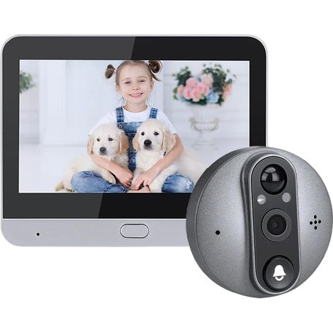 Citofono digitale intelligente a batteria per appartamento, visione notturna wireless 1080P, rilevamento del movimento PIR