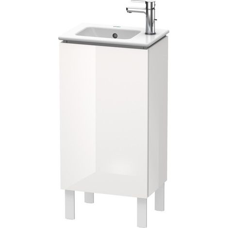 Meuble sous-vasque L-CUBE 294x420x704mm ouverture droite blanc brillant