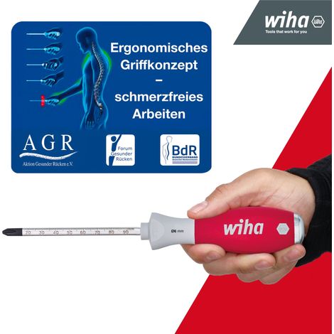 Wiha Dübellochschläger Set SoftFinish® mit Dübeln (41289), 5 tlg., Dübel ohne Bohren, Dübelbohrhilfe, zum Einschlagen von Dübellöchern, 1x Dübellochschläger Phillips 2, 2x Dübel 30 mm, 2x Dübel 40mm