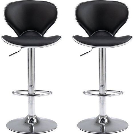 Tabourets de Bar - SEVENCOMFORT - Lot de 2 - Hauteur Réglable - Métal - Confortable et Élégant