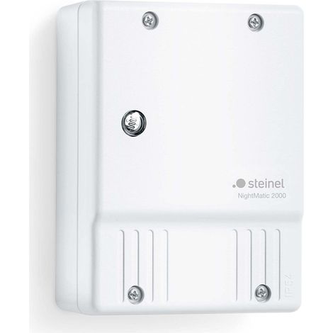 Steinel interruttore crepuscolare NightMatic 2000 - Sensore crepuscolare da esterno per l'illuminazione notturna - Illuminazione automatica notturna - Bianco (1/4)