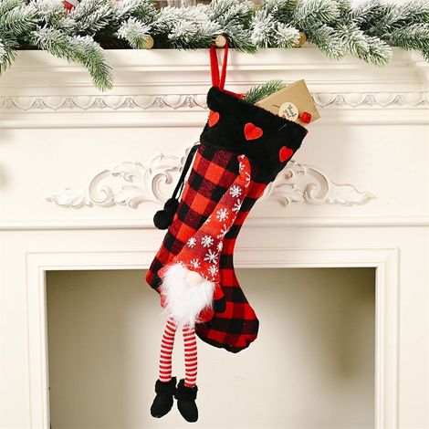 Chaussette De Noël - Décor Festif Pour Arbre De Noël Et Intérieur - Sac Cadeau En Tissu - 52 X 23 Cm - Pour Adultes Et Enfants (1/3)