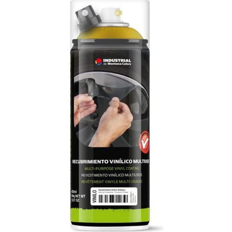 Spray de lámina de caucho líquido para llantas 400 ml Amarillo oscuro Mtn Industrial (1/4)