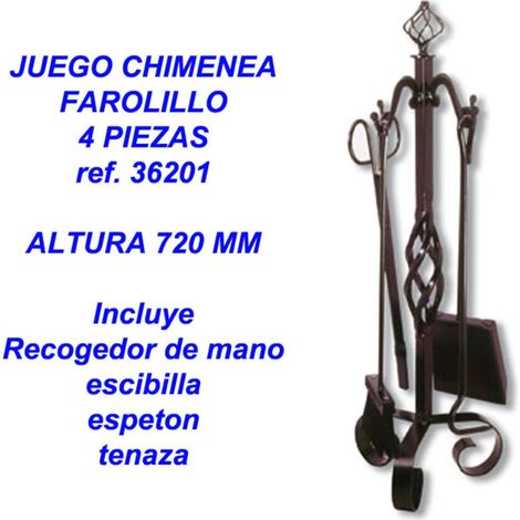FPLUS juego chimenea farolillo    4 piezas 36201 , juego chimenea farolillo    4 piezas 36201