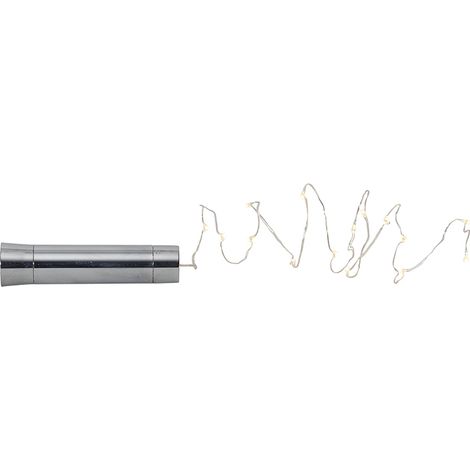 LED Flaschenlicht ,Dew Drop Tube', Korken mit Lichterkette, Batterie & Timer, warmweiß, Ø 2cm