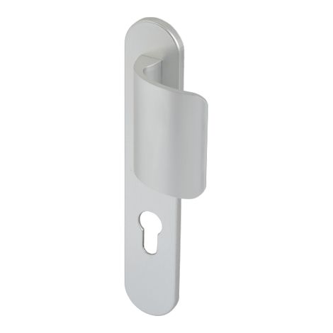Logio Türdrückergarnitur 534/1360/6341 VACHETTE auf großer Platte - Schlüssel I - Achsabstand 195 - Silber - 2008147