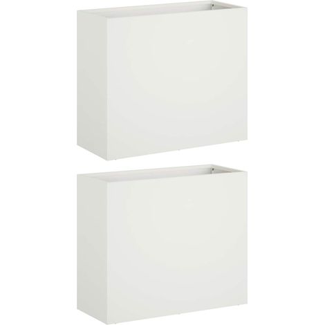 Cache-pot de jardin 2 pc Blanc 50 x 20 x 40 cm vidaXL