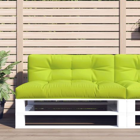 Coussin de palette vert vif 120x40x12 cm tissu